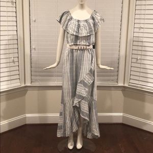 Hi-low Maxi-dress without belt Off shoulder option